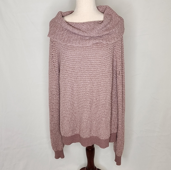 Free People Lilac Rose Sweater Size Large - Picture 3 of 11
